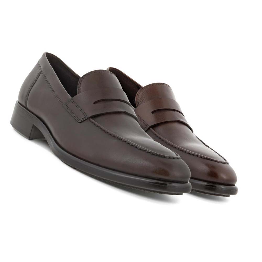 Férfi Ecco Citytray Penny Loafer Mokaszin Barna | HU 577ILH